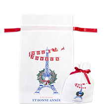 シーズプロダクツのオリジナルバッグ製作事例・クリスマスパッケージ（エッフェル塔）