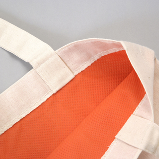 シーチングに不織布を組み合わせたコットンオリジナルバッグ製作例