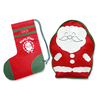 不織布のオリジナルバッグ製作事例・クリスマス用ギフトラッピング