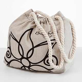 オリジナルバッグ製作事例・麻・リネン・ロープハンドルバッグ