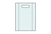 ポリエチレンのオリジナルバッグ・形状の種類・小判ヌキ（横ガゼット）