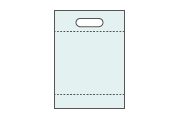 ポリエチレンのオリジナルバッグ・形状の種類・小判ヌキ（底ガゼット+上部折り返し）