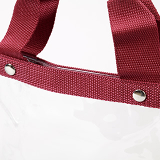 ビニール・透明PVCのオリジナルバッグ製作事例・角底バッグ