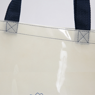 ビニール・透明PVCのオリジナルバッグ製作事例・不織布+透明PVC