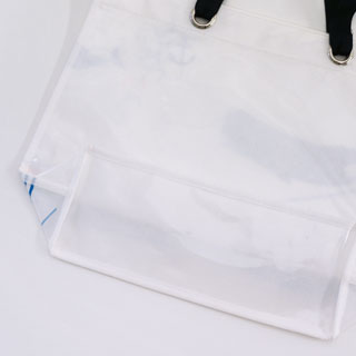 ビニール・透明PVCのオリジナルバッグ製作事例・船底バッグ