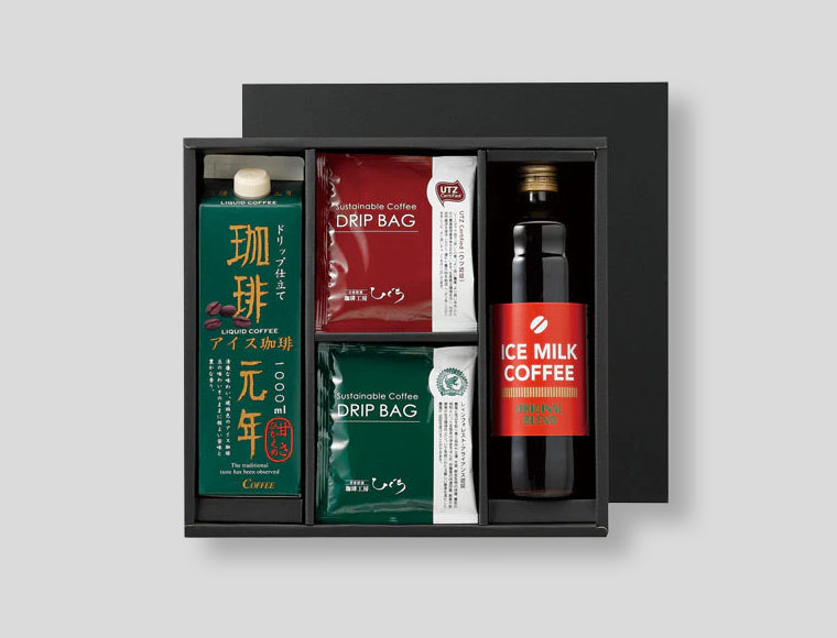 仕切り付きのコーヒー詰め合わせ箱