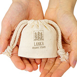 手のひらサイズの小さなオリジナルコットン巾着の製作事例